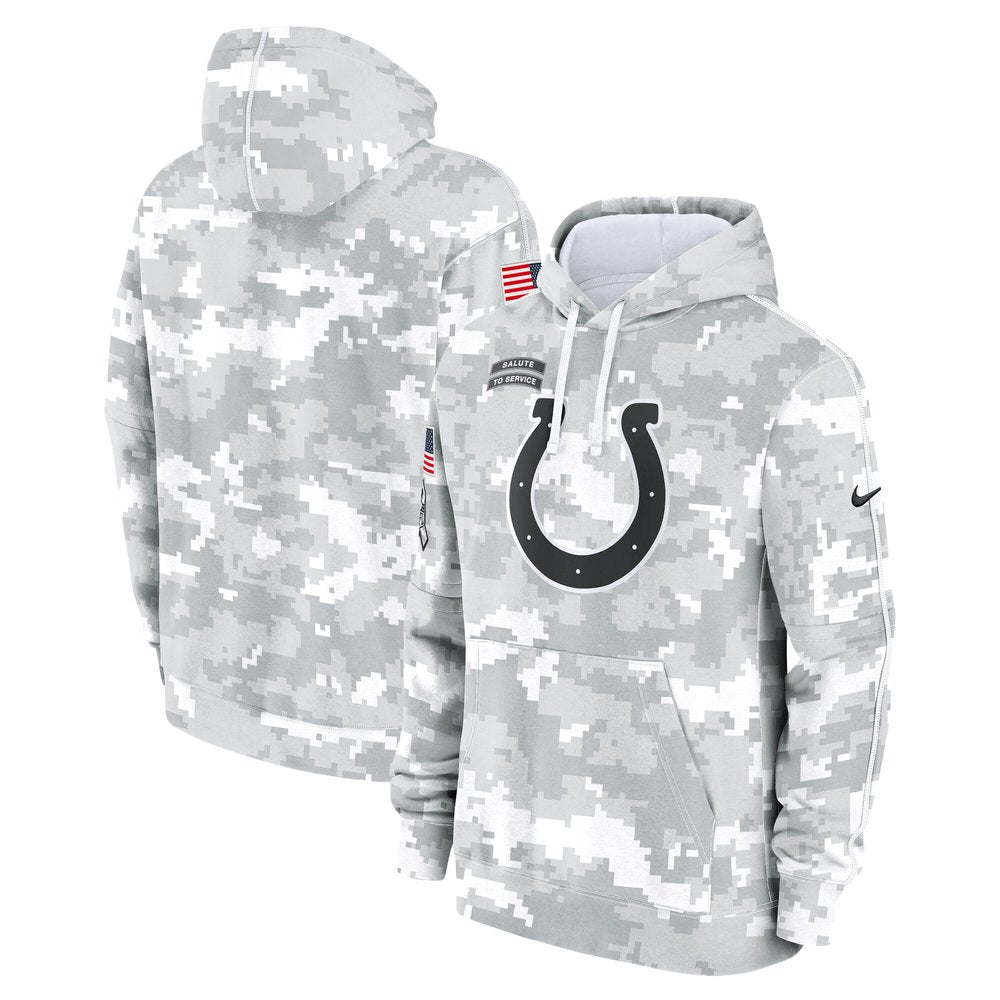 Men's Indianapolis Colts Arctic Camo 2024 Salute to Service Club Fleece Pullover Hoodie 