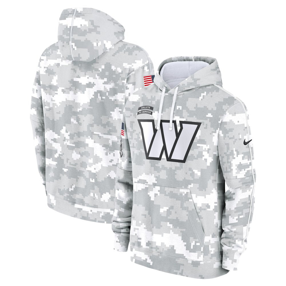 Men's Washington Commanders Arctic Camo 2024 Salute to Service Club Fleece Pullover Hoodie 