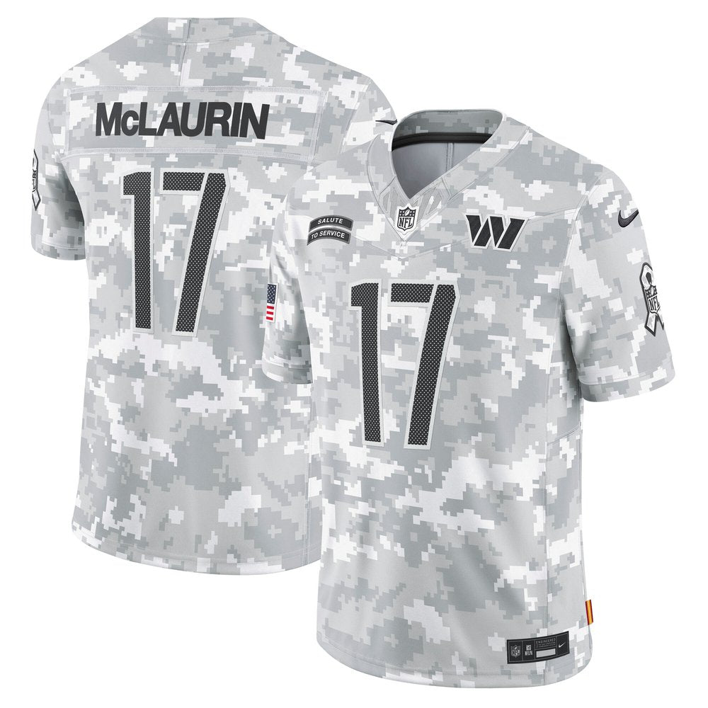 Men's Washington Commanders Terry McLaurin Arctic Camo 2024 Salute to Service Limited Jersey 