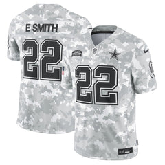 Men's Dallas Cowboys Emmitt Smith Arctic Camo 2024 Salute to Service Retired Player Limited Jersey 