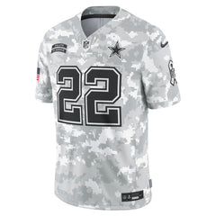 Men's Dallas Cowboys Emmitt Smith Arctic Camo 2024 Salute to Service Retired Player Limited Jersey 