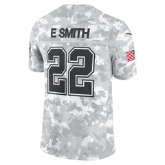 Men's Dallas Cowboys Emmitt Smith Arctic Camo 2024 Salute to Service Retired Player Limited Jersey 