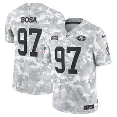 Men's San Francisco 49ers Nick Bosa Arctic Camo 2024 Salute to Service Limited Jersey 