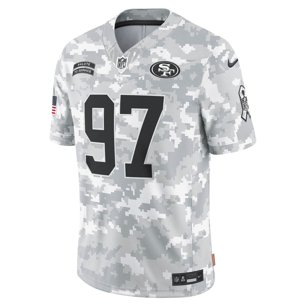 Men's San Francisco 49ers Nick Bosa Arctic Camo 2024 Salute to Service Limited Jersey 