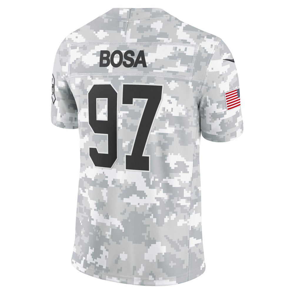 Men's San Francisco 49ers Nick Bosa Arctic Camo 2024 Salute to Service Limited Jersey 