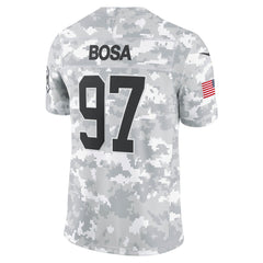 Men's San Francisco 49ers Nick Bosa Arctic Camo 2024 Salute to Service Limited Jersey 