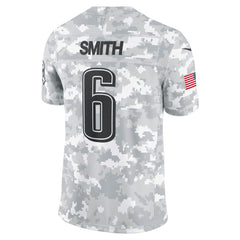 Men's Philadelphia Eagles DeVonta Smith Arctic Camo 2024 Salute to Service Limited Jersey 
