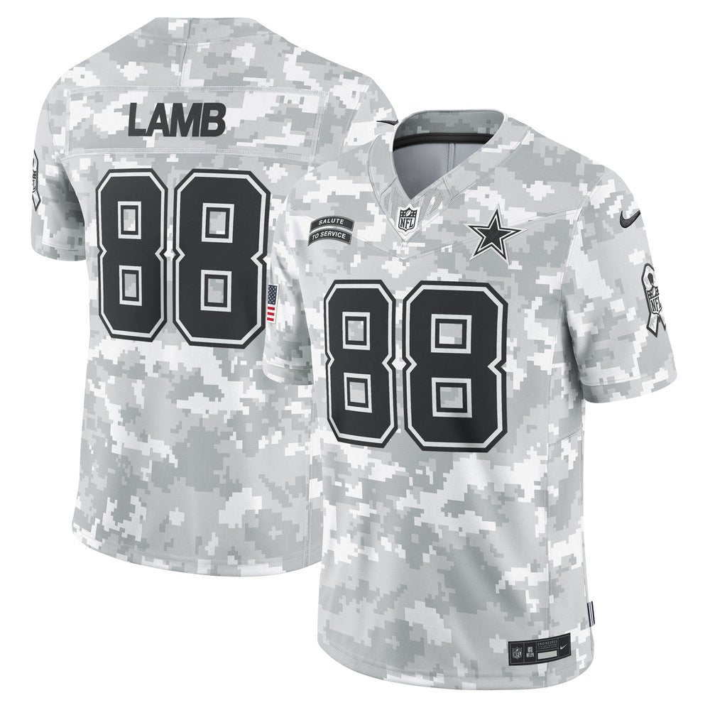 Men's Dallas Cowboys CeeDee Lamb Arctic Camo 2024 Salute to Service Limited Jersey 