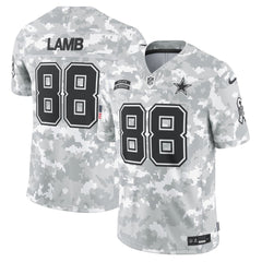 Men's Dallas Cowboys CeeDee Lamb Arctic Camo 2024 Salute to Service Limited Jersey 