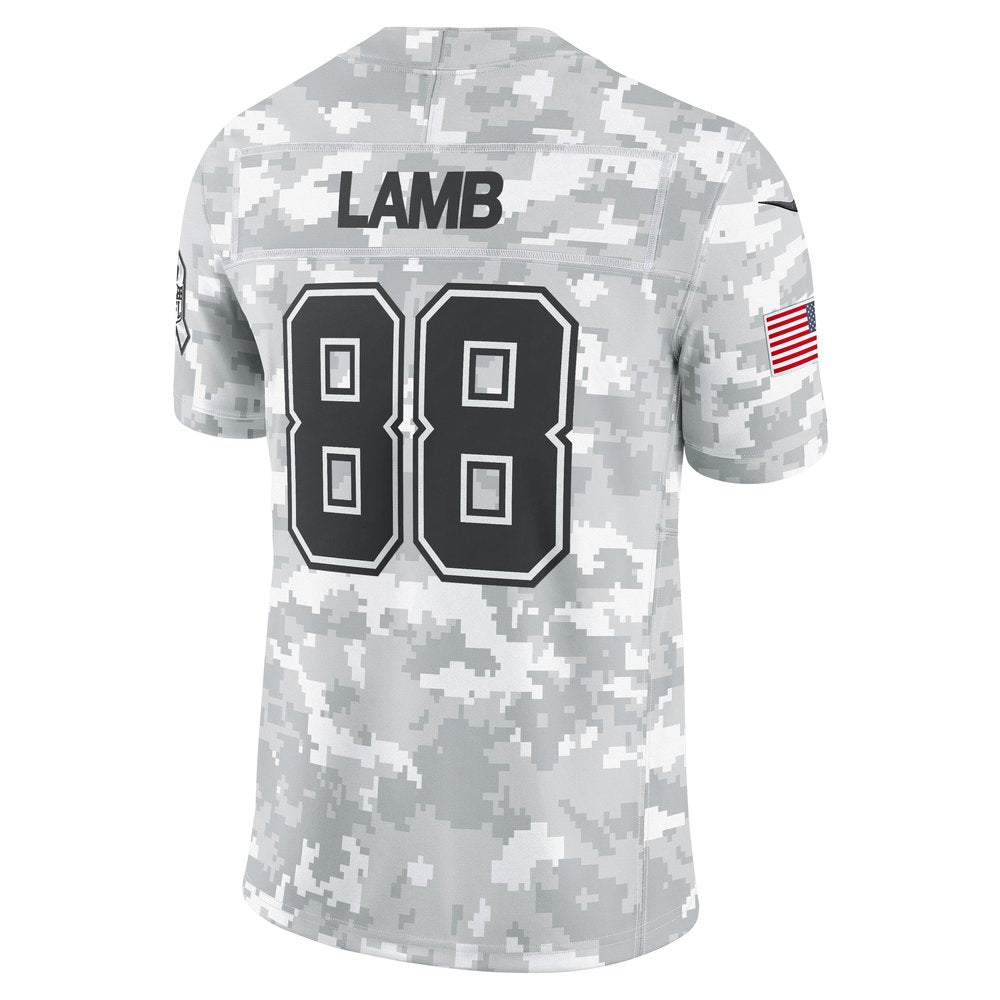 Men's Dallas Cowboys CeeDee Lamb Arctic Camo 2024 Salute to Service Limited Jersey 
