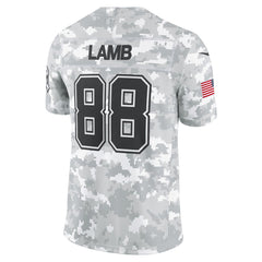 Men's Dallas Cowboys CeeDee Lamb Arctic Camo 2024 Salute to Service Limited Jersey 
