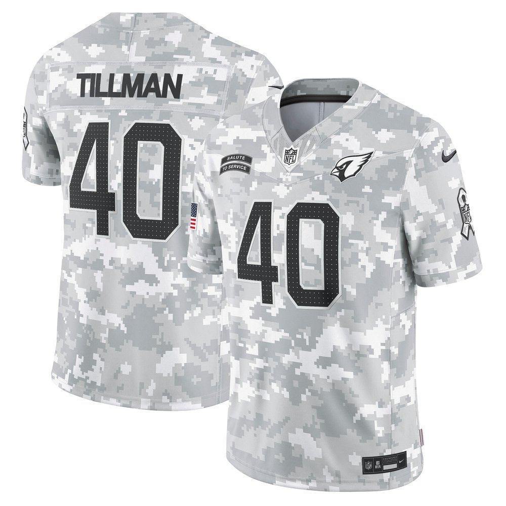 Men's Arizona Cardinals Pat Tillman Arctic Camo 2024 Salute to Service Retired Player Limited Jersey 