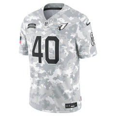 Men's Arizona Cardinals Pat Tillman Arctic Camo 2024 Salute to Service Retired Player Limited Jersey 