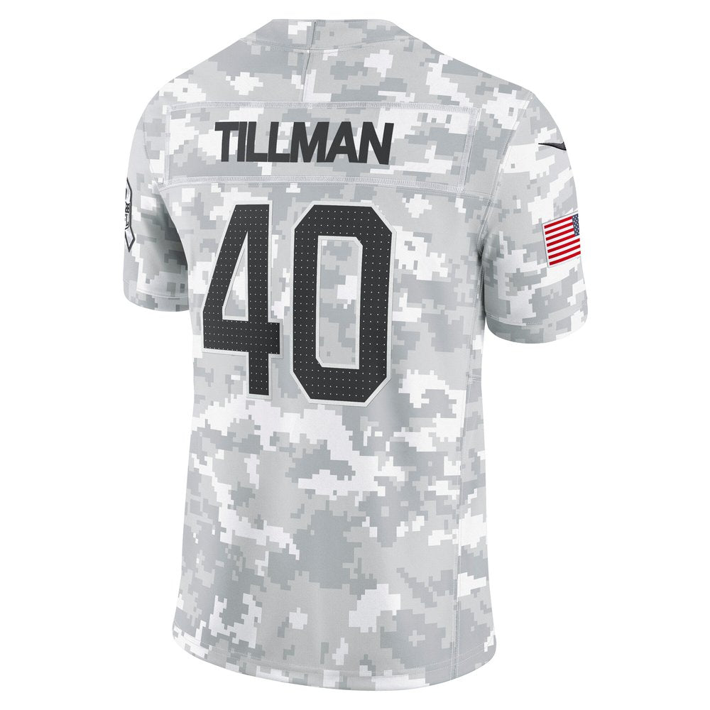 Men's Arizona Cardinals Pat Tillman Arctic Camo 2024 Salute to Service Retired Player Limited Jersey 