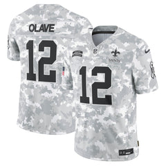 Men's New Orleans Saints Chris Olave Arctic Camo 2024 Salute to Service Limited Jersey 