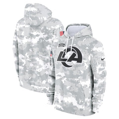 Men's Los Angeles Rams Arctic Camo 2024 Salute to Service Club Fleece Pullover Hoodie 