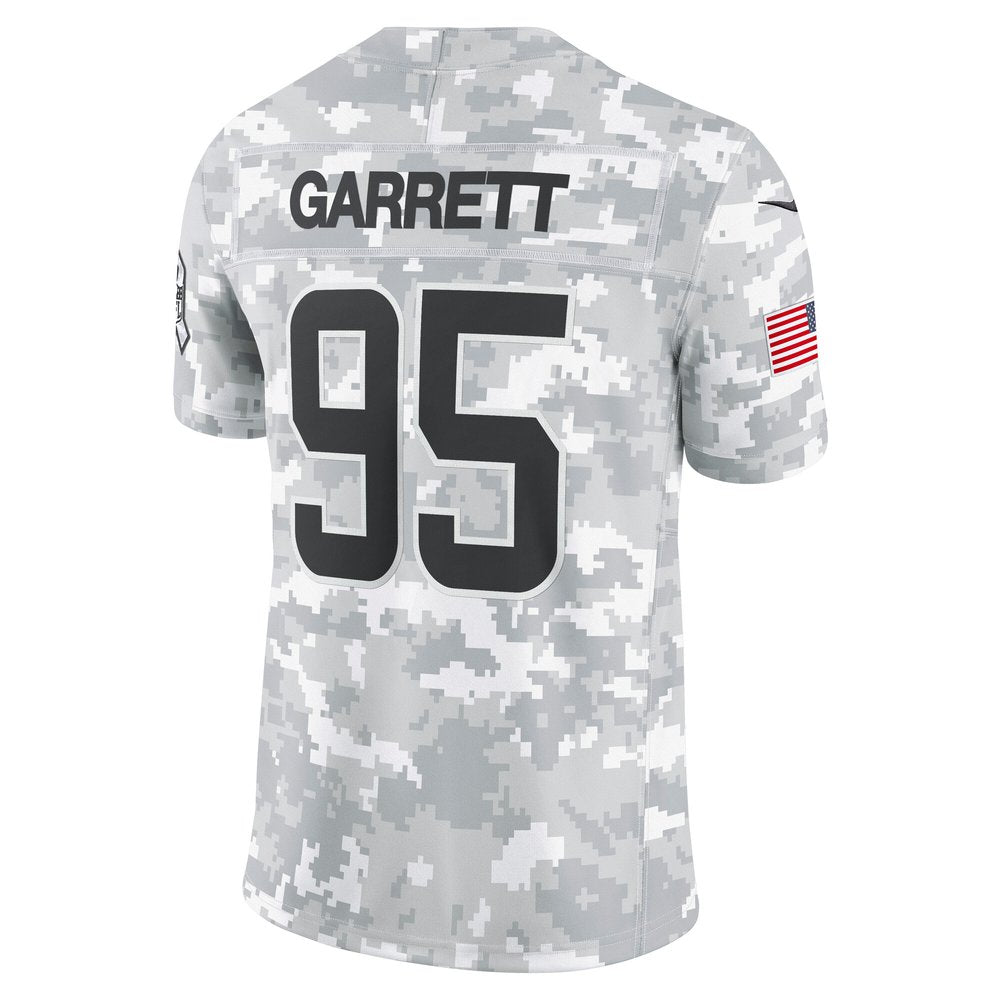 Men's Cleveland Browns Myles Garrett Arctic Camo 2024 Salute to Service Limited Jersey 