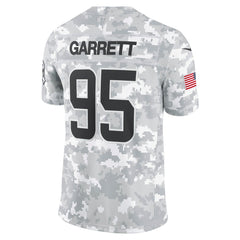 Men's Cleveland Browns Myles Garrett Arctic Camo 2024 Salute to Service Limited Jersey 
