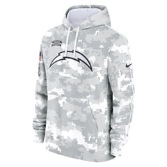Men's Los Angeles Chargers Arctic Camo 2024 Salute to Service Club Fleece Pullover Hoodie 