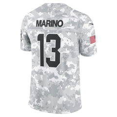 Men's Miami Dolphins Dan Marino Arctic Camo 2024 Salute to Service Retired Player Limited Jersey 