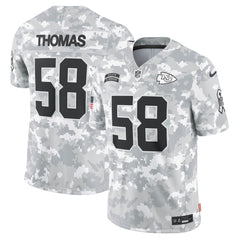Men's Kansas City Chiefs Derrick Thomas Arctic Camo 2024 Salute to Service Retired Player Limited Jersey 