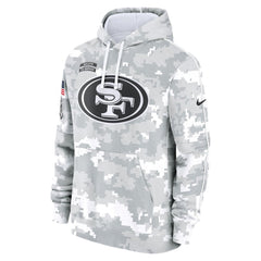 Men's San Francisco 49ers Arctic Camo 2024 Salute To Service Big & Tall Club Fleece Pullover Hoodie 