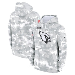 Men's Arizona Cardinals Arctic Camo 2024 Salute to Service Club Fleece Pullover Hoodie 