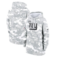 Women's New York Giants Arctic Camo 2024 Salute To Service Club Fleece Pullover Hoodie 