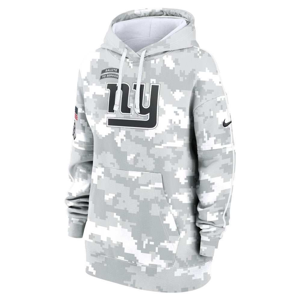 Women's New York Giants Arctic Camo 2024 Salute To Service Club Fleece Pullover Hoodie 