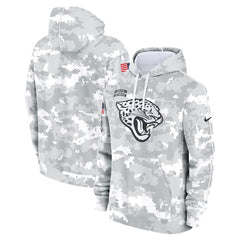 Men's Jacksonville Jaguars Arctic Camo 2024 Salute to Service Club Fleece Pullover Hoodie 