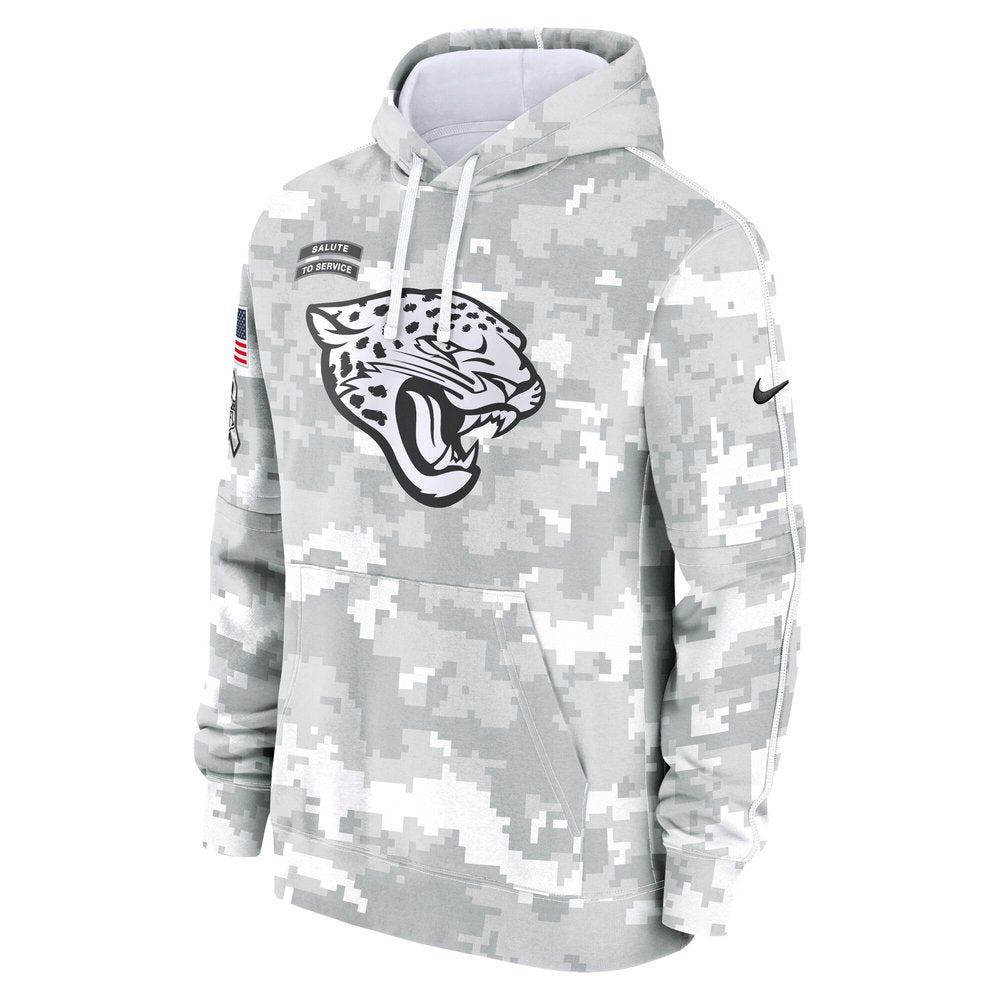 Men's Jacksonville Jaguars Arctic Camo 2024 Salute to Service Club Fleece Pullover Hoodie 