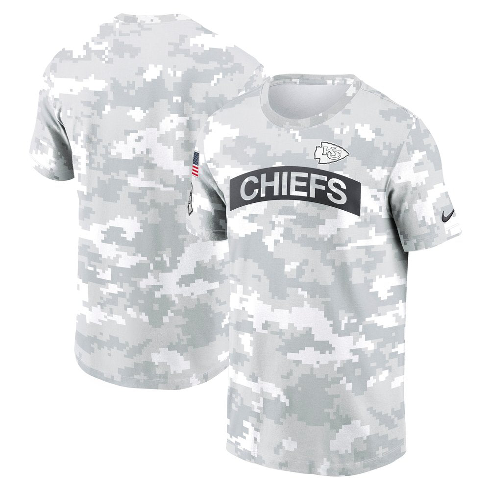 Men's Kansas City Chiefs Arctic Camo 2024 Salute To Service Performance T-Shirt 