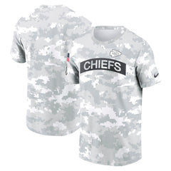 Men's Kansas City Chiefs Arctic Camo 2024 Salute To Service Performance T-Shirt 