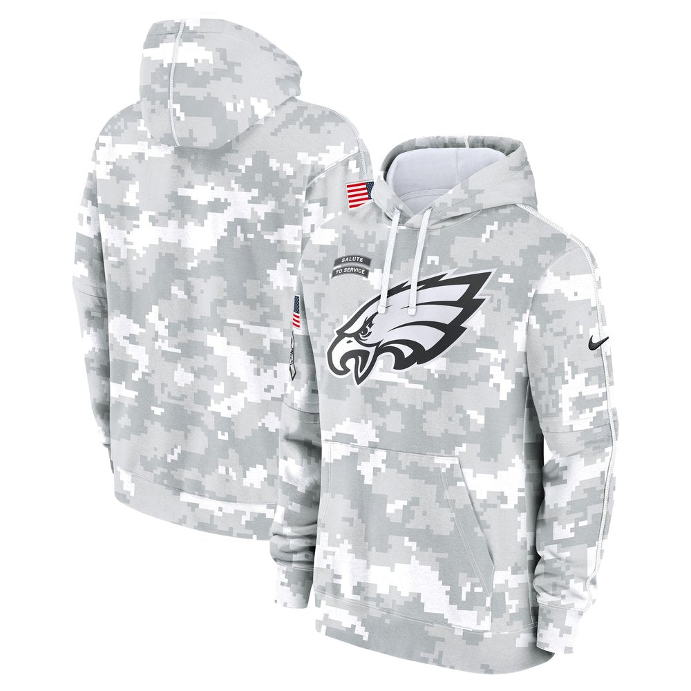 Men's Philadelphia Eagles Arctic Camo 2024 Salute To Service Big & Tall Club Fleece Pullover Hoodie 