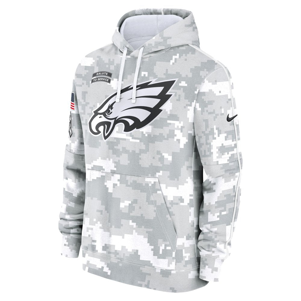 Men's Philadelphia Eagles Arctic Camo 2024 Salute To Service Big & Tall Club Fleece Pullover Hoodie 