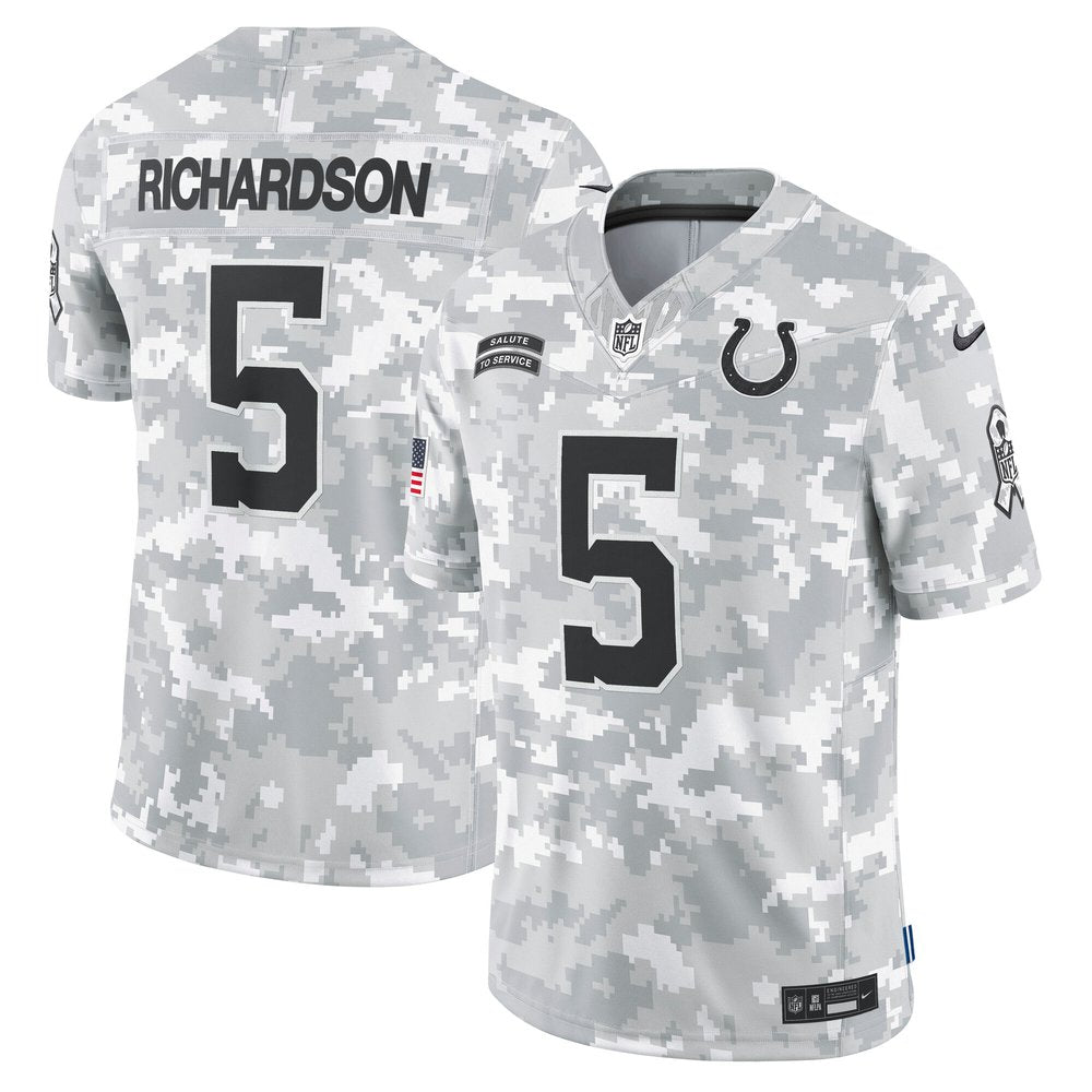 Men's Indianapolis Colts Anthony Richardson Arctic Camo 2024 Salute to Service Limited Jersey 