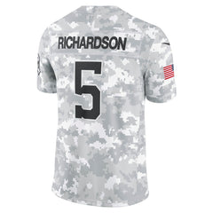 Men's Indianapolis Colts Anthony Richardson Arctic Camo 2024 Salute to Service Limited Jersey 