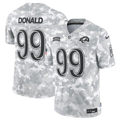 Men's Los Angeles Rams Aaron Donald Arctic Camo 2024 Salute to Service Retired Player Limited Jersey 