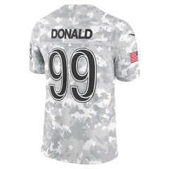 Men's Los Angeles Rams Aaron Donald Arctic Camo 2024 Salute to Service Retired Player Limited Jersey 