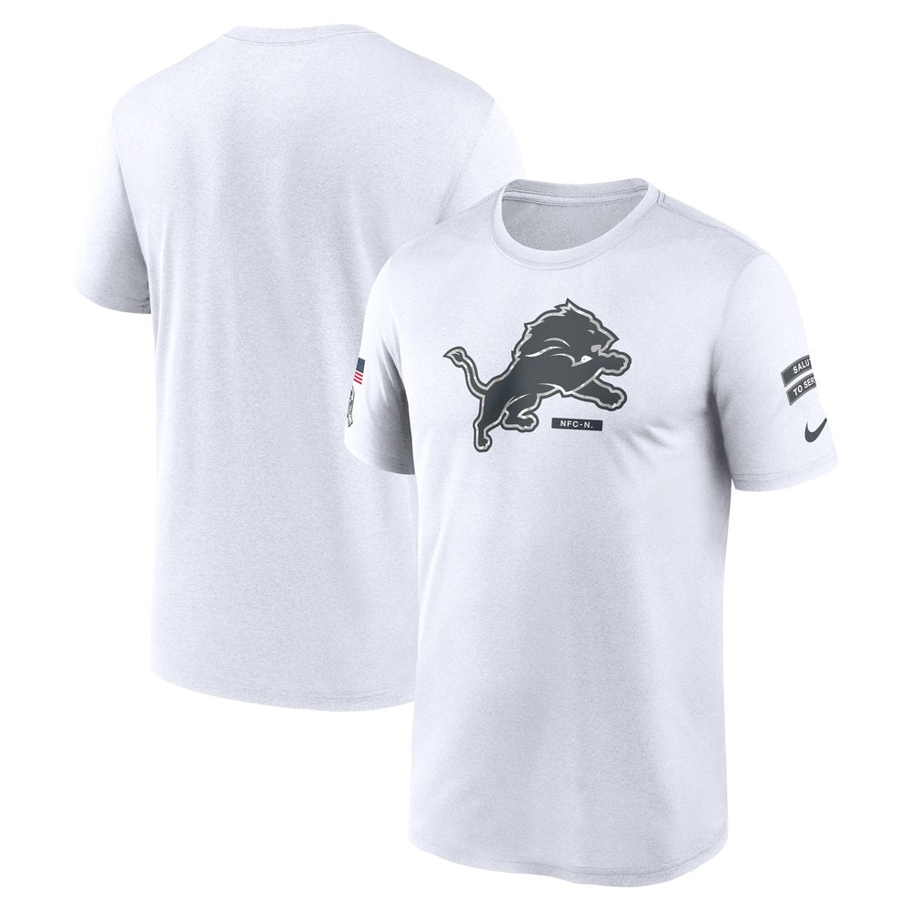 Men's Detroit Lions White 2024 Salute To Service Legend Performance T-Shirt 