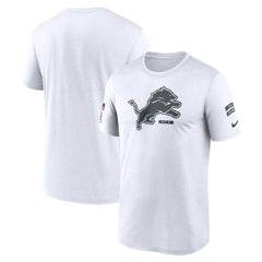 Men's Detroit Lions White 2024 Salute To Service Legend Performance T-Shirt 