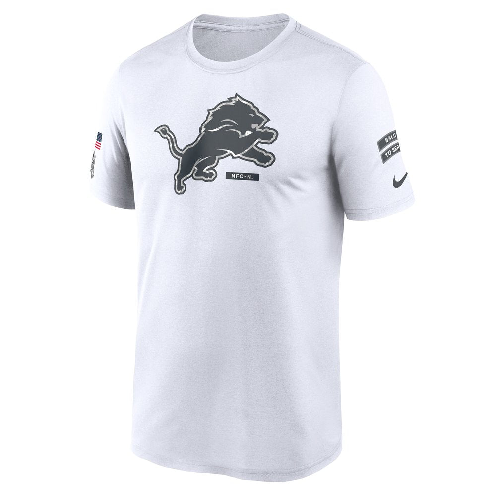 Men's Detroit Lions White 2024 Salute To Service Legend Performance T-Shirt 