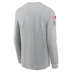 Men's Green Bay Packers Gray 2024 Salute To Service Long Sleeve T-Shirt 
