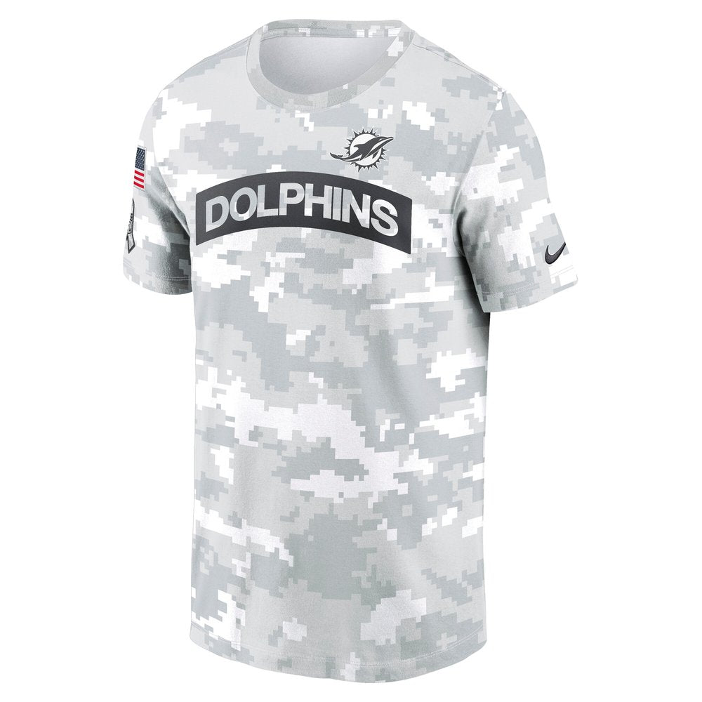 Men's Miami Dolphins Arctic Camo 2024 Salute To Service Performance T-Shirt 