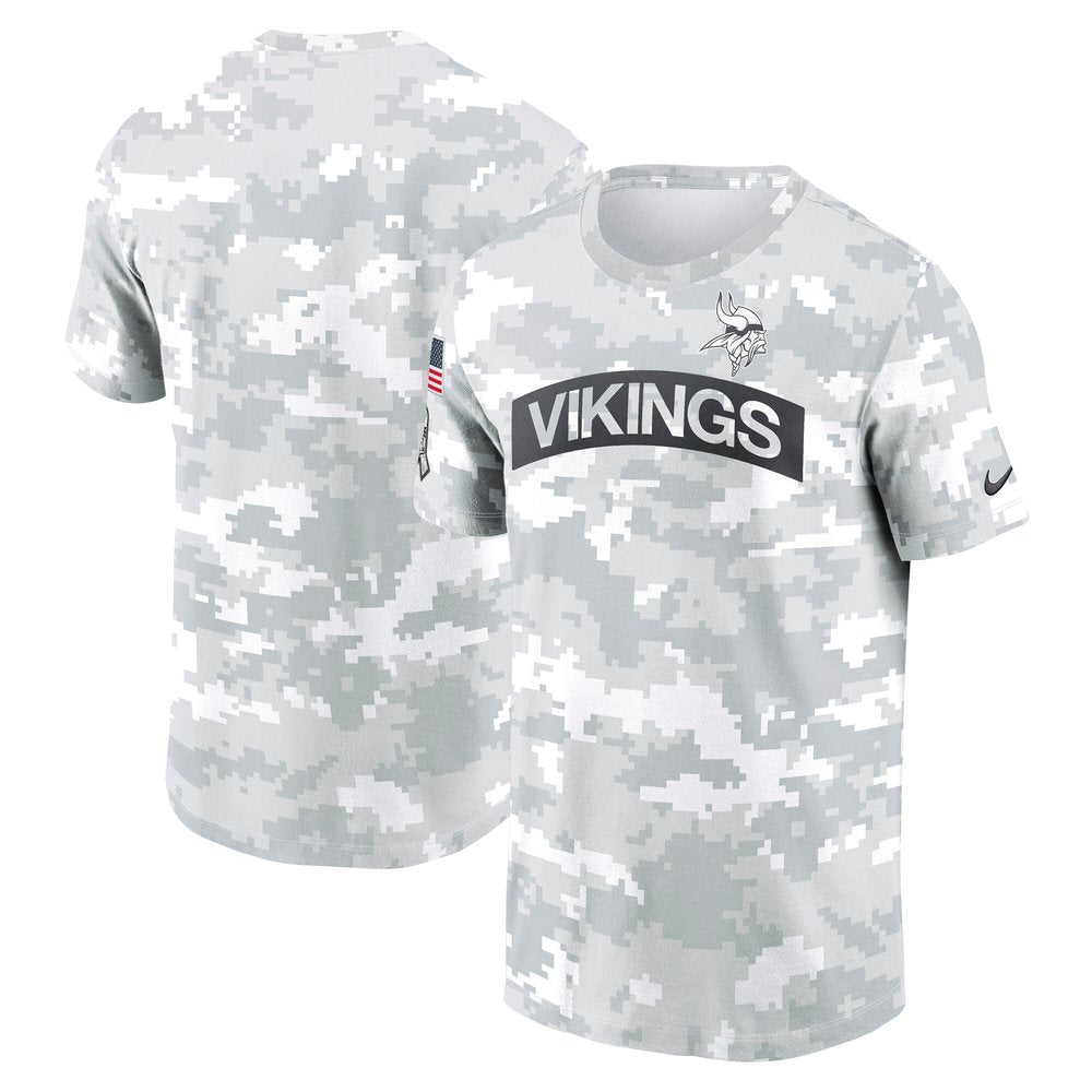 Men's Minnesota Vikings Arctic Camo 2024 Salute To Service Performance T-Shirt 