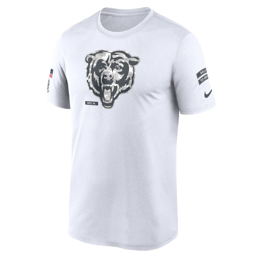 Men's Chicago Bears White 2024 Salute To Service Legend Performance T-Shirt 