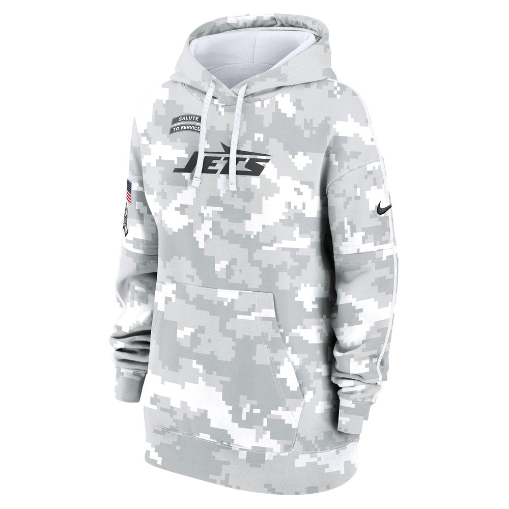Women's New York Jets Arctic Camo 2024 Salute To Service Club Fleece Pullover Hoodie 