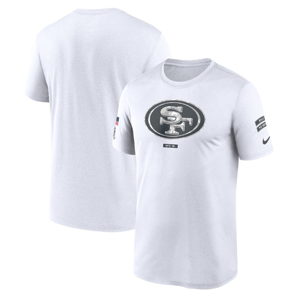 Men's San Francisco 49ers White 2024 Salute To Service Legend Performance T-Shirt 