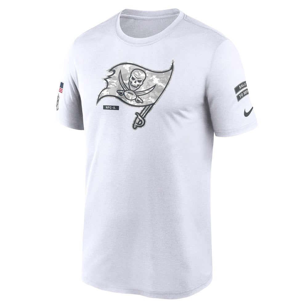 Men's Tampa Bay Buccaneers White 2024 Salute To Service Legend Performance T-Shirt 