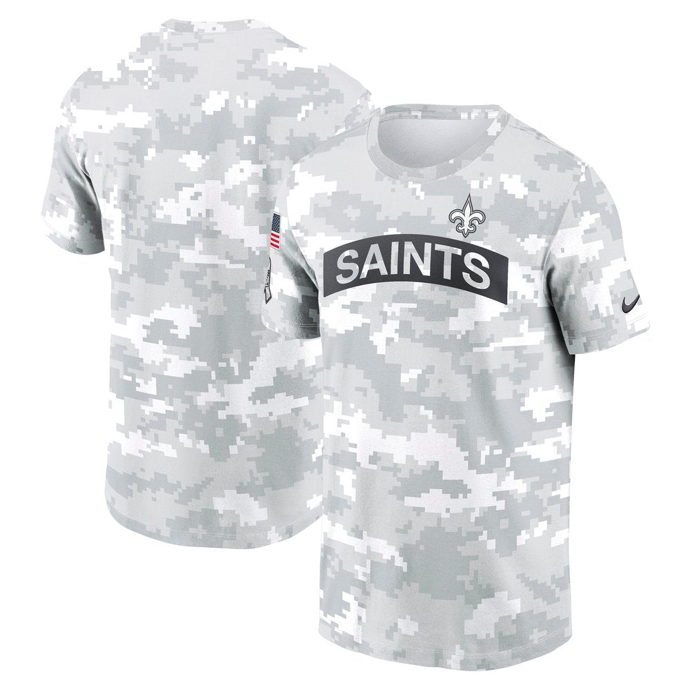 Men's New Orleans Saints Arctic Camo 2024 Salute To Service Performance T-Shirt 